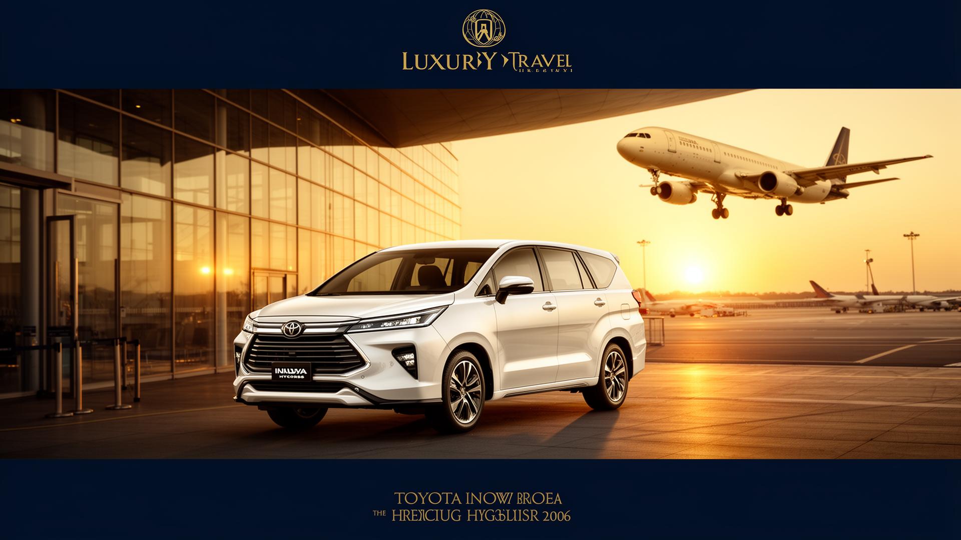 Luxury airport transfer with Toyota Innova Hycross